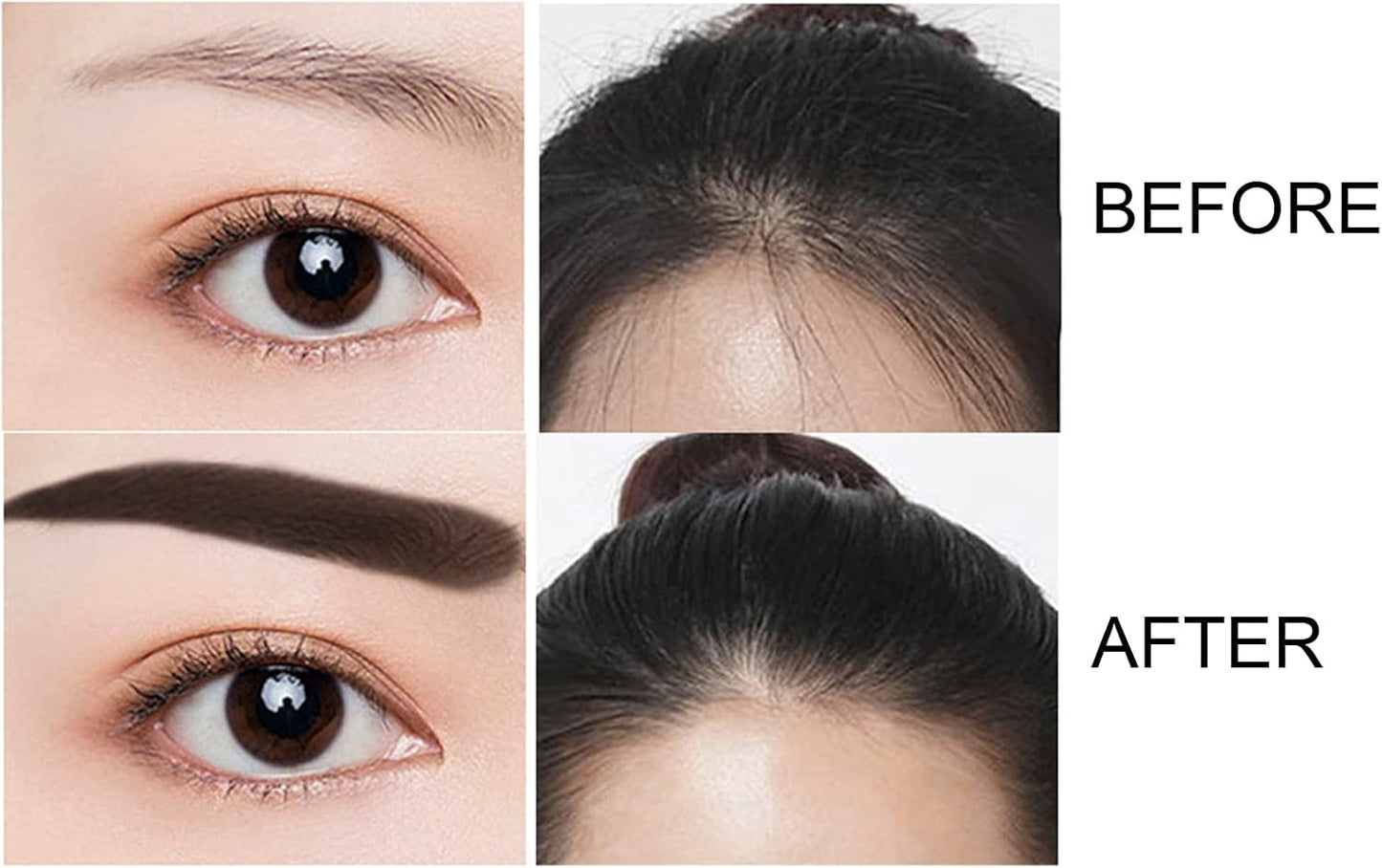 Eyebrow Stamp Shaping Kit, One Step Brow Stamp Long Lasting Eyebrow Stencil Eyebrow Stencils Pen Brushes Covering Hairline Powder Eyebrow Stick with 10 Stencils 2 Brushes Eyebrow Makeup(Medium Brown)