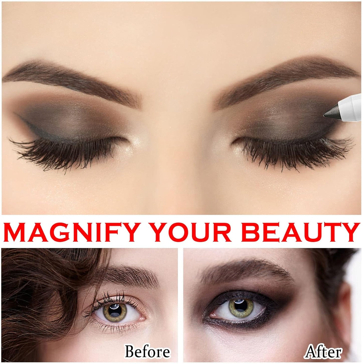 Black Highlighter Eyeshadow Stick Cream Eyeshadow Stick Naturally Long Lasting Eye Brightener Stick,Waterproof Eye Shadow Stick Highlighter Makeup Smooth Easy to Color-07