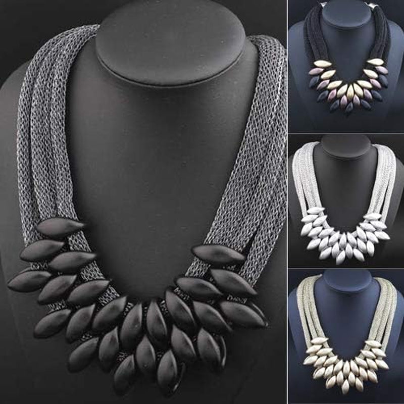 Necklances for Women Fashion & Women'S Ethnic Braided Retro Statement Choker Necklace Collar Pendant Jewelry