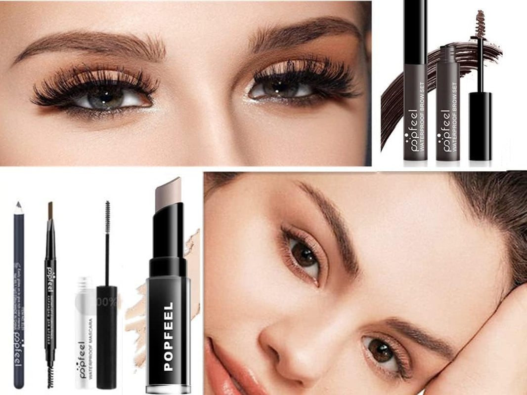 Makeup Kit for Women, Nude Eyeshadow Palette, Waterproof Black Eyeliner & Mascara, Makeup Tool Set, Lipstick, Premium Synthetic Foundation Powder, Concealer Makeup for Medium to Dark Skin #107