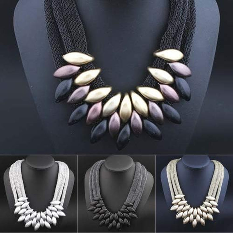 Necklances for Women Fashion & Women'S Ethnic Braided Retro Statement Choker Necklace Collar Pendant Jewelry