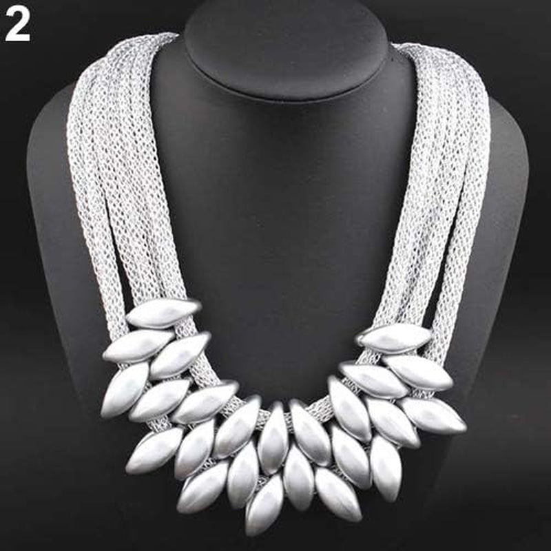 Necklances for Women Fashion & Women'S Ethnic Braided Retro Statement Choker Necklace Collar Pendant Jewelry