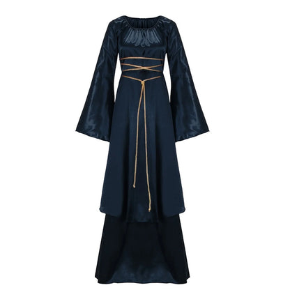 Renaissance Dress for Women plus Size Medieval Dress Lace up Corset Viking Dress Long Sleeve Irish over Long Dress