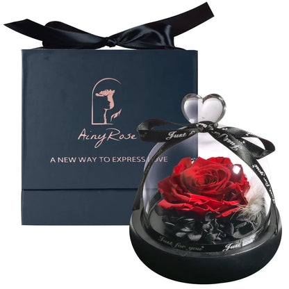 Gift for Women Forever Preserved Real Rose in Glass Dome Gift for Valentine'S Day Mother'S Day Christmas Anniversary Birthday