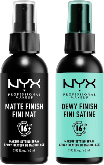 Makeup Setting Spray Matte Finish + Dewy Finish, 2 Count