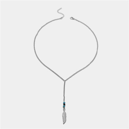 Vintage Beaded Turquoise Crystal Necklace