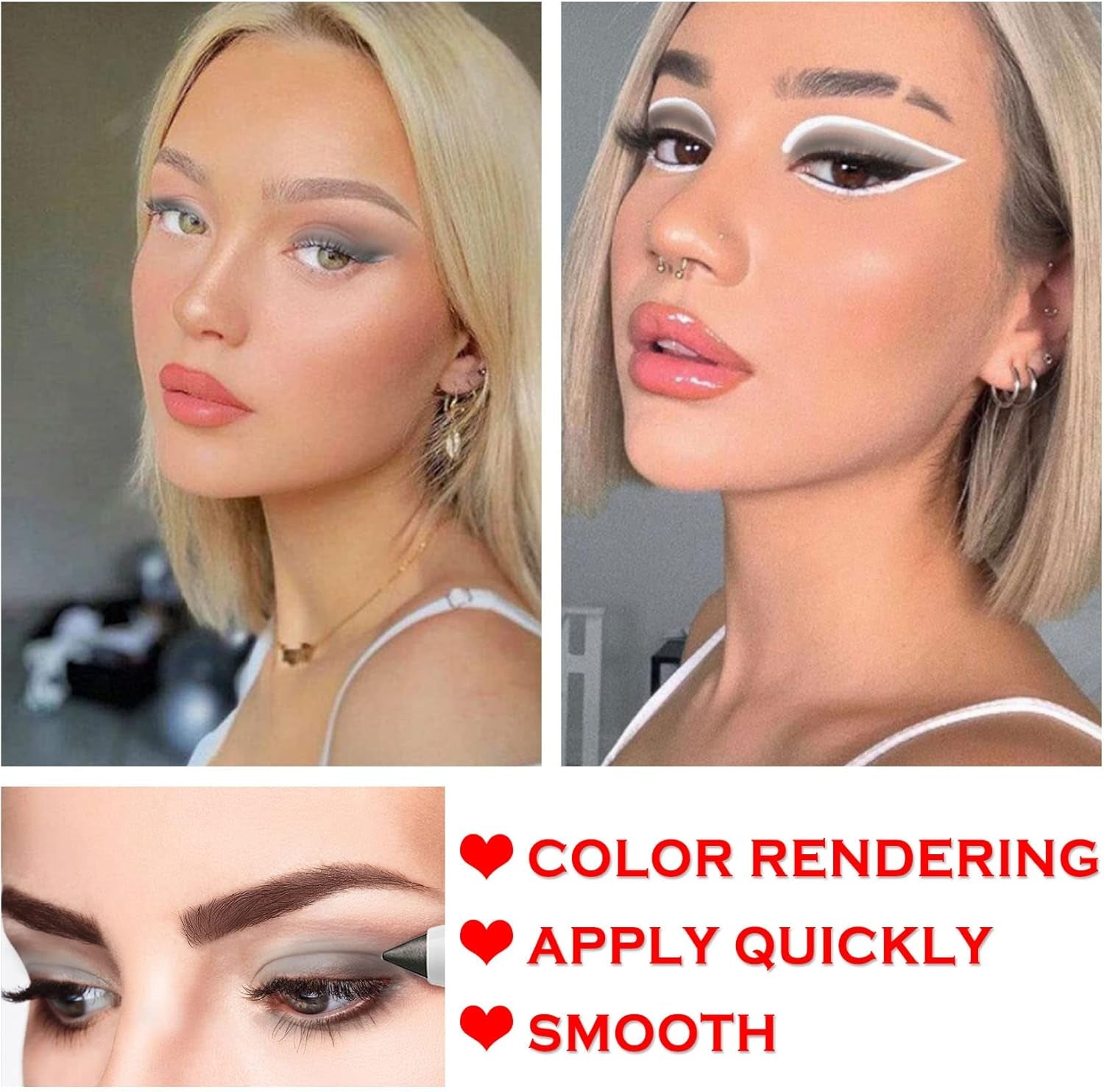 Black Highlighter Eyeshadow Stick Cream Eyeshadow Stick Naturally Long Lasting Eye Brightener Stick,Waterproof Eye Shadow Stick Highlighter Makeup Smooth Easy to Color-07