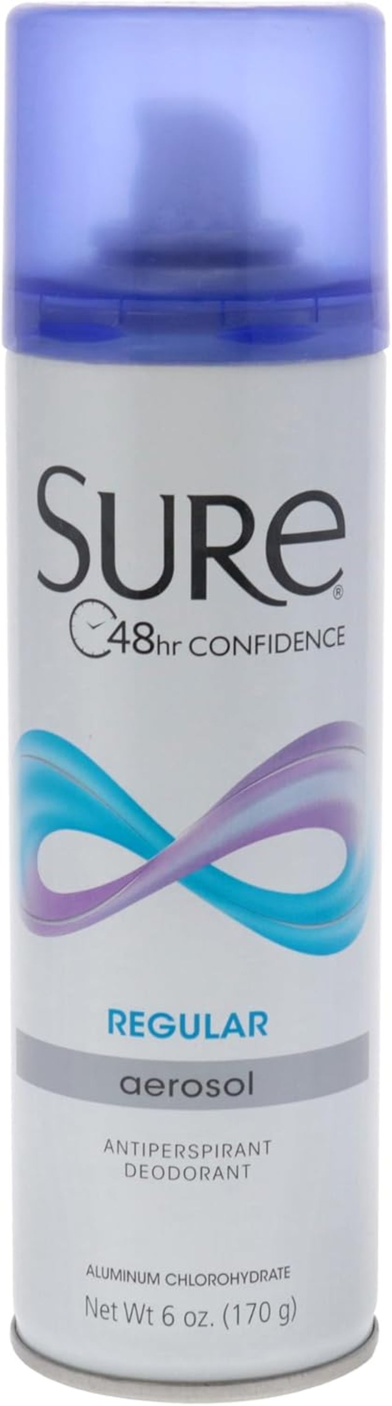 Regular Scent Aerosol Antiperspirant and Deodorant - 48-Hour Protection Deodorant for Men and Women - Fast Drying Spray Deodorant - 170 G