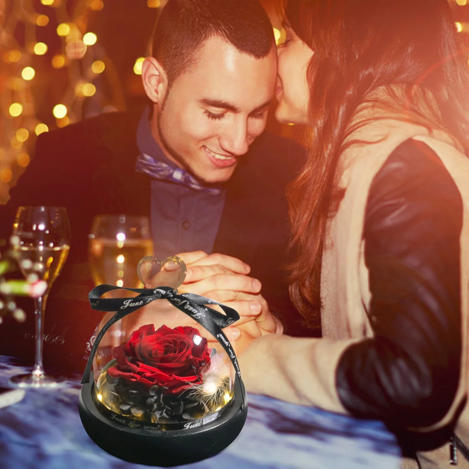 Gift for Women Forever Preserved Real Rose in Glass Dome Gift for Valentine'S Day Mother'S Day Christmas Anniversary Birthday