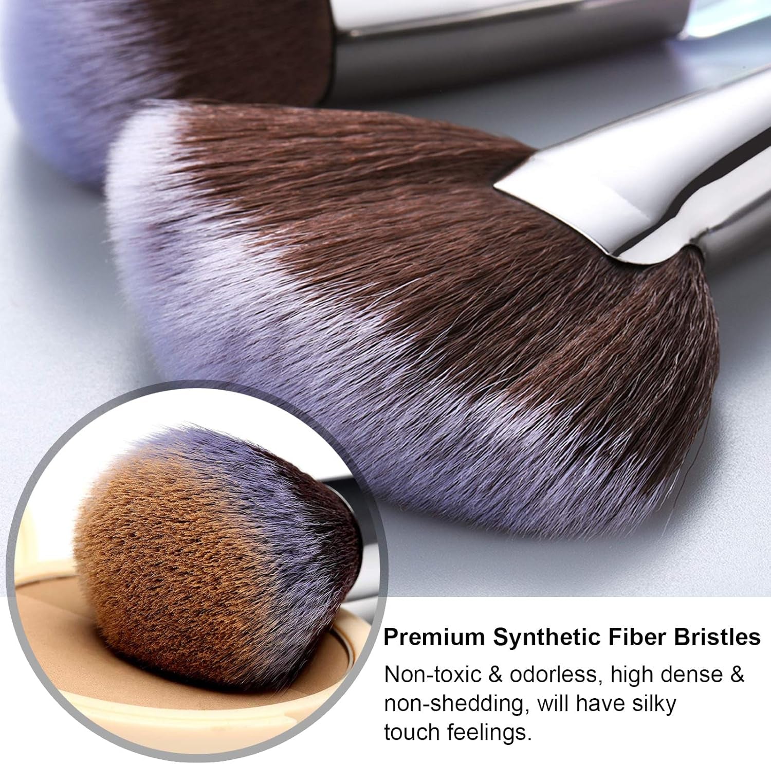 Crystal Makeup Brush Set, 10PCS Sparkling Makeup Brushes Premium Synthetic Bristles Foundation Blush Concealer Eyeshadow Make up Brush for Women Girls
