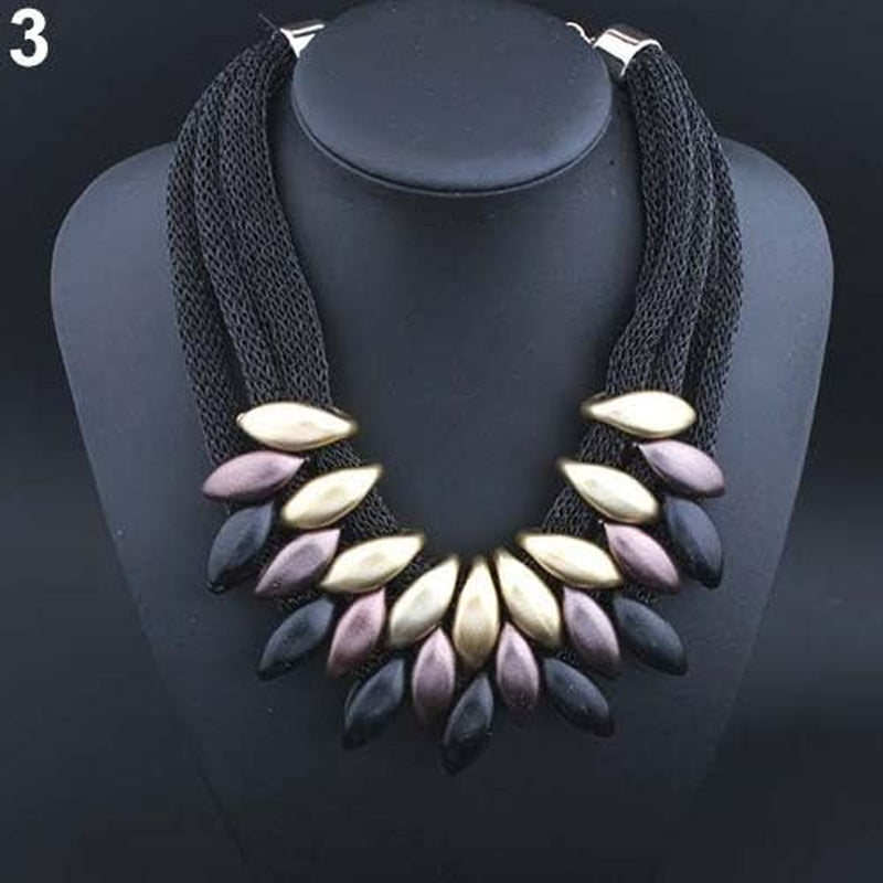 Necklances for Women Fashion & Women'S Ethnic Braided Retro Statement Choker Necklace Collar Pendant Jewelry