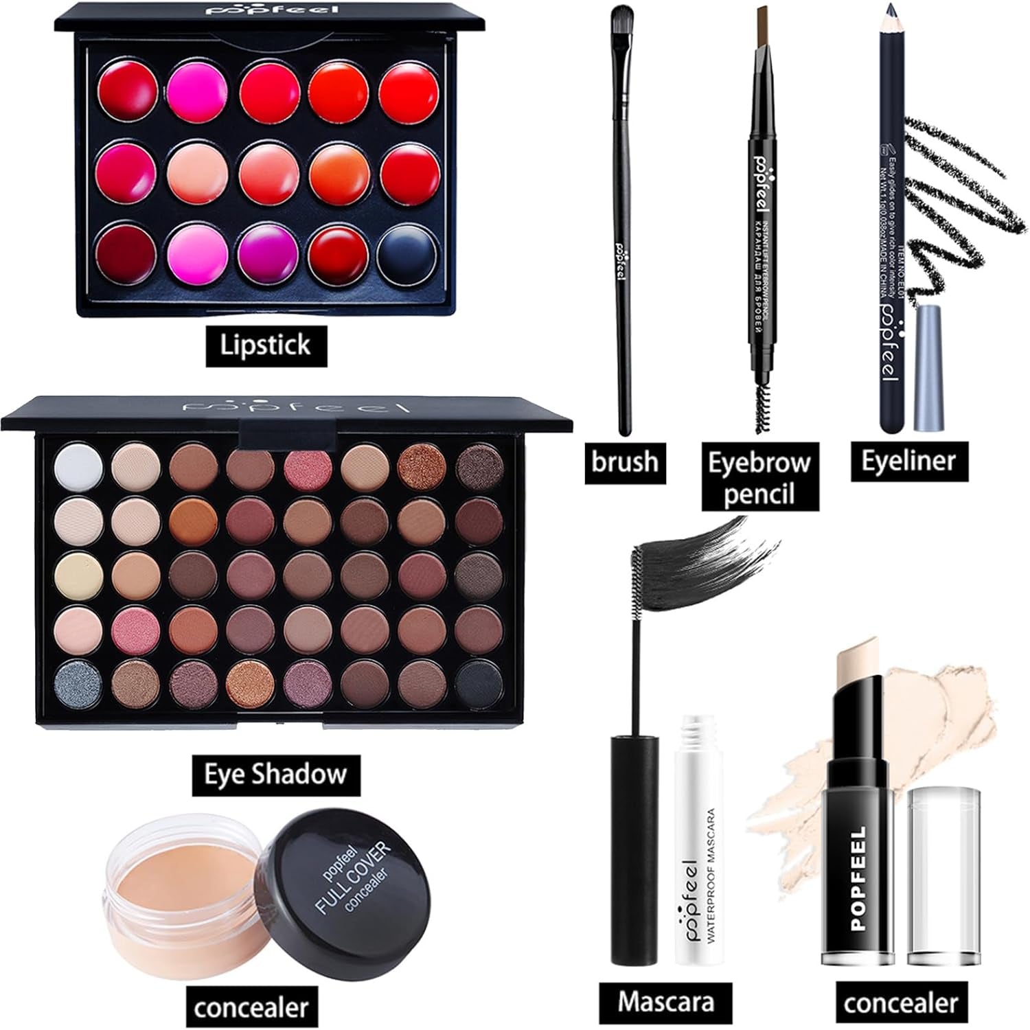 Makeup Kit for Women, All in One Make up Kit for Teen Girls, Makeup Gift Set for Beginners and Professionals - Eyeshadow Palette, Lipstick, Mascara, Concealer, Brush, Eyeliner, Eyebrow Pencil