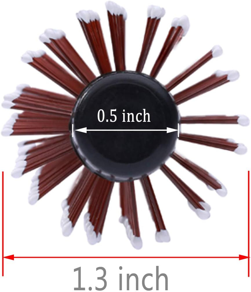 Small round Brush for Blow Drying Short Hair 1.3 Inch Mini Roller Hair Brush with Nylon Bristles for Volume Styling Curling & Curly Wavy Thick or Thin Hair on Men & Women